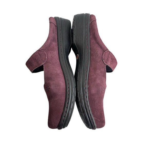 Klogs Footwear Mary Jane Mules Shoes 9 M Purple Suede Quinn Hook & Loop Slip On - Picture 4 of 13